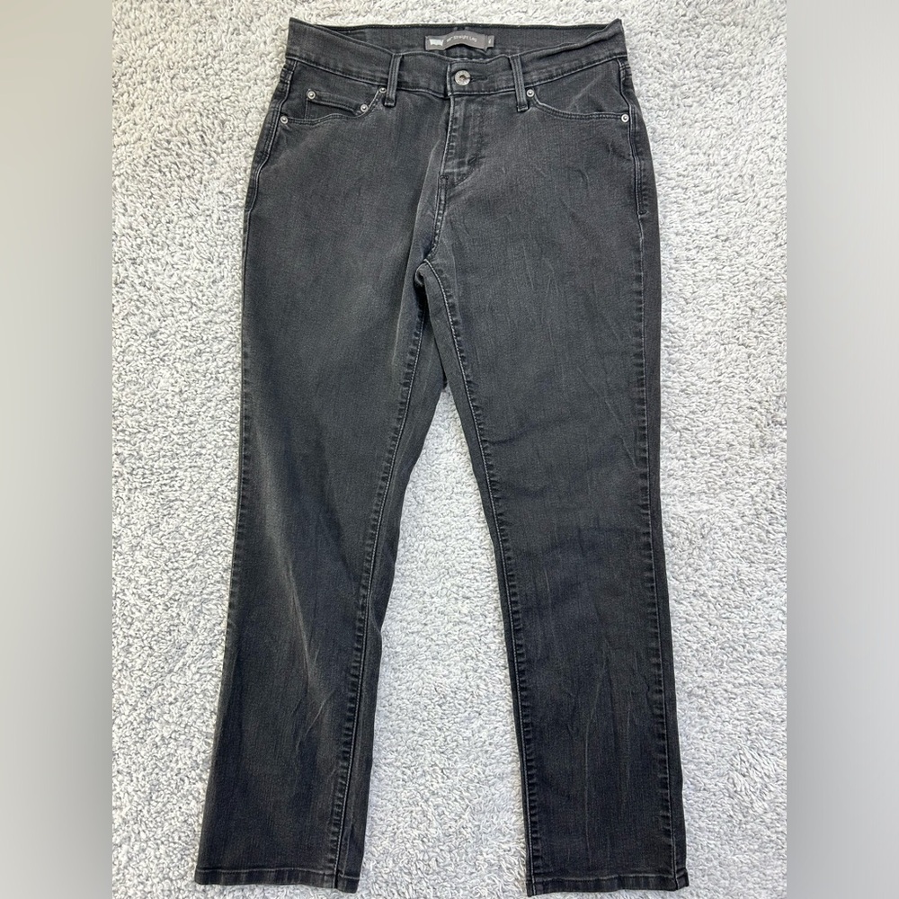 Levi's Jeans Womens 4 Straight Leg 505 Classic Black Denim Basic Casual Outdoors